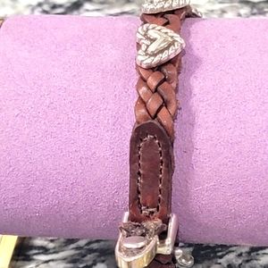 BRIGHTON RETIRED GENUINE SOFT LEATHER BUCKLE BRACELET NWOT ✨️